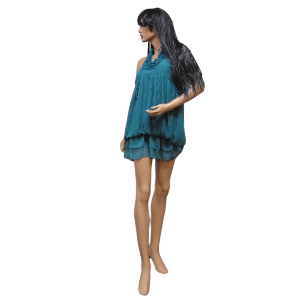 NEW Everis Made in Italy Teal sexy dress